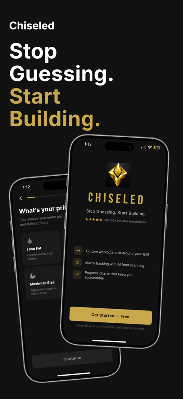Chiseled app — Stop Guessing. Start Building.