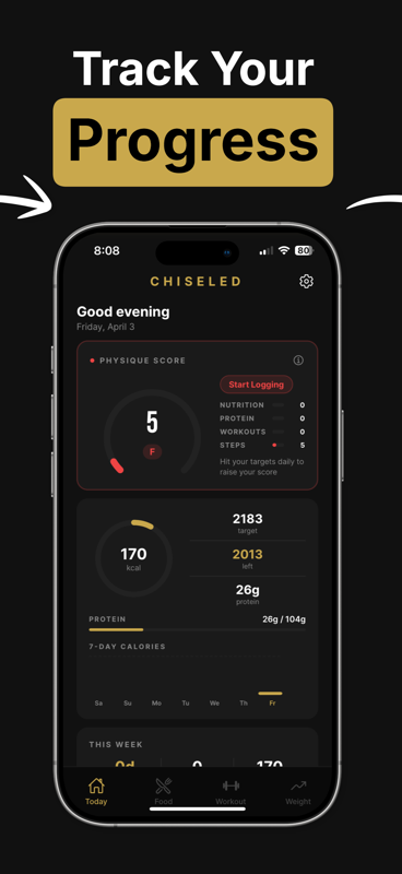 Track Your Progress — Chiseled dashboard
